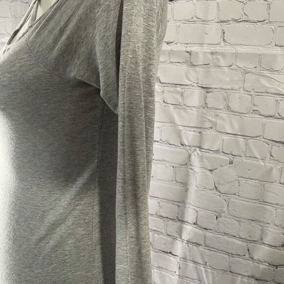 🟢1. State Grey Cross Neck  3/4 Sleeve Top XS - Picture 5 of 7